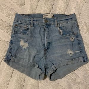 garage highwaisted jeans shorts